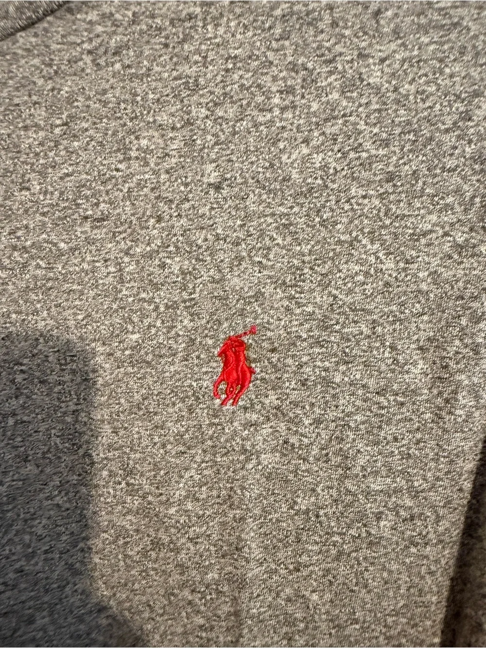 Polo Ralph Lauren Mens M grey long sleeve shirt: red logo casual comfort lounge